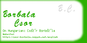 borbala csor business card